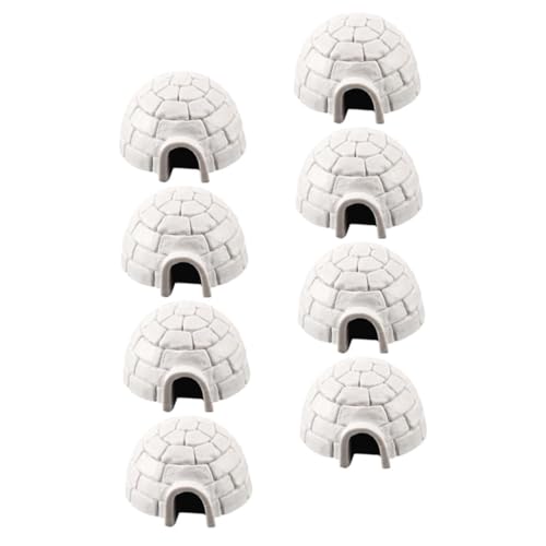 KONTONTY 8 Stück Iglu-Modell Cartoon-eishausfiguren Iglu-Figuren Künstliches Eishaus-Ornament Eishaus-fotoornament Lebensechte Eishausmodelle Dekorative Eishausstatue Plastik Weiß KONTONTY 8 Stück Iglu-Modell Cartoon-eishausfiguren Iglu-Figuren Künstliches Eishaus-Ornament Eishaus-fotoornament Lebensechte Eishausmodelle Dekorative Eishausstatue Plastik Weiß von KONTONTY