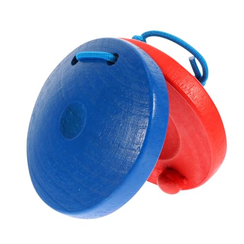 KONTONTY 8 Stück Kastagnetten aus Holz kinderinstrumente musikinstrumente musikspiel Kleinkind Instrumente für Orff Kastagnette Percussion- für hölzern rot von KONTONTY