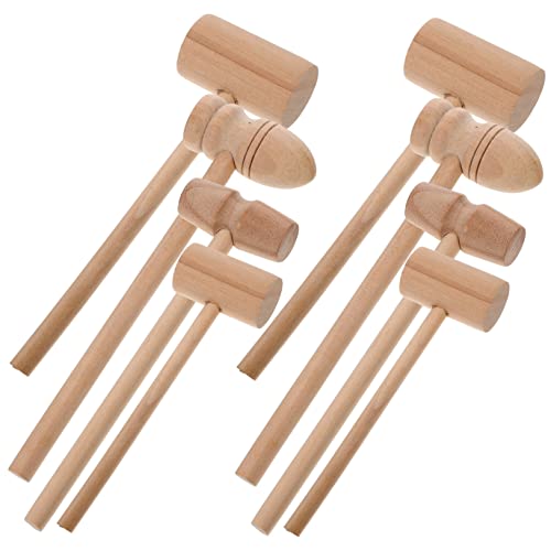 KONTONTY 8 Stück Mini-Holzhammer stumpfer Hammer praktischer Hammer für Kleiner Hammerhammer Kind Ostern Holzhammer fleischhammer Werkzeug Eierklopfhammer Rindersteak Hammer von KONTONTY