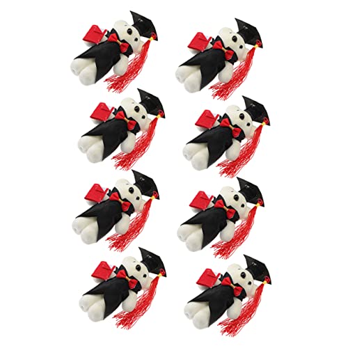 KONTONTY 8 Stück Puppe Abschlussgeschenk Abschlussdekorationen Abschlussbär Schmuck Abschlussbär Blumenstrauß Abschlussspielzeug Stofftier Plüschtier Abschlussbären Für Vorschulkinder von KONTONTY