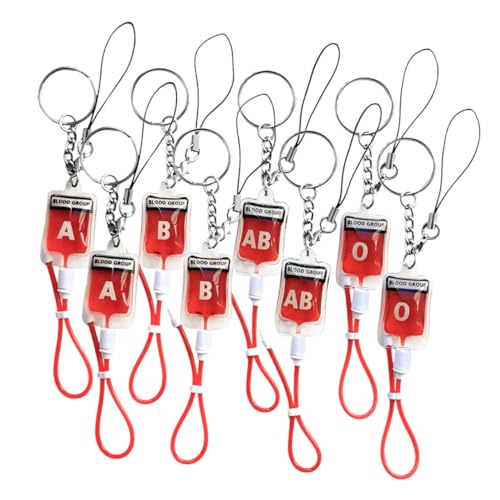 KONTONTY 8 Stück Schlüsselanhänger mit Blutgruppe lustig Schlüsselbund für Vampir-Partygeschenke Ausweis gruselig Mini cooler Schlüsselanhänger Taschenschlüsselkette Plastik KONTONTY 8 Stück Schlüsselanhänger mit Blutgruppe lustig Schlüsselbund für Vampir-Partygeschenke Ausweis gruselig Mini cooler Schlüsselanhänger Taschenschlüsselkette Plastik von KONTONTY