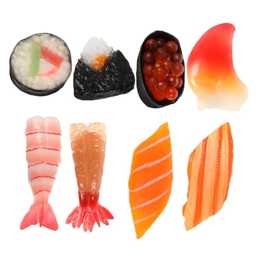 KONTONTY 8 Stück Teiliges Künstliche Sushi Onigiri Modelle Realistische Nachbildung für Dekoration Fotografie Partybedarf für Restaurants Wohnzimmer und Küchen von KONTONTY