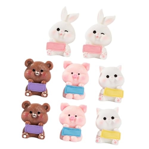 KONTONTY 8 Stück Teiliges Tierfiguren für Puppenhaus Niedliche Desktop Dekorationen mit Hasen Katzen für Mikrolandschaften und Kreative DIY Projekte KONTONTY 8 Stück Teiliges Tierfiguren für Puppenhaus Niedliche Desktop Dekorationen mit Hasen Katzen für Mikrolandschaften und Kreative DIY Projekte von KONTONTY