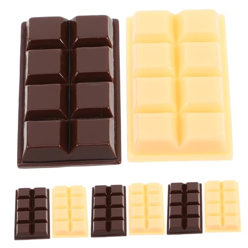 KONTONTY 8 Stück Teiliges aus Künstlicher Schokolade Realistische Resin Deko für Zuhause Hochzeit und Puppenhaus Leicht zu Reinigen für Lebensmittel Dekoration und Simulation von KONTONTY