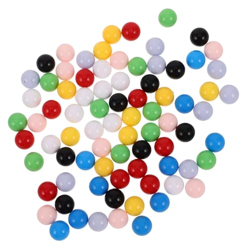 KONTONTY 80 Stück Einfarbige Ersatzkugeln für Chinesisches Dame Spiel Bunte Feste Kugeln für Puzzle Balls für Kreatives und Mathematisches Lernen Sicheres für Kugelbahn von KONTONTY