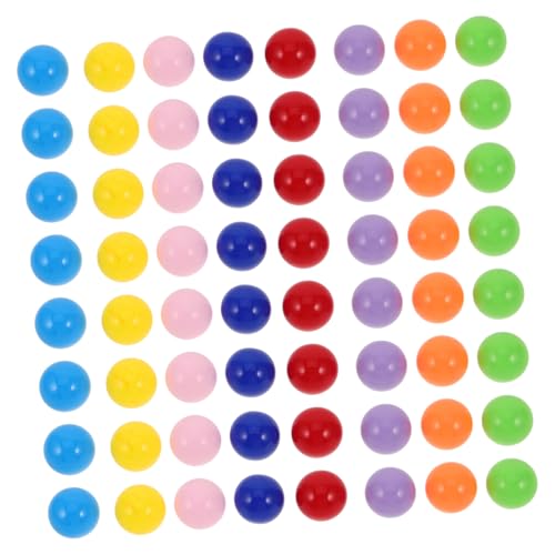 KONTONTY 80 Stück Teiliges Mini Spielbälle Bunte Kunststoff Kugeln Spielzubehör Lernspielzeug für Familienaktivitäten Kreatives von KONTONTY
