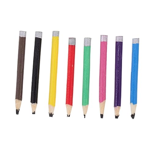 KONTONTY 8 Stücke Miniatur-zeichenstifte Holzmaterial Mini-Bleistift-Ornament Für Schreibtisch Mini- - Sicher Sanft von KONTONTY