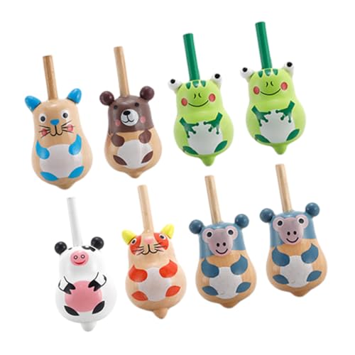 KONTONTY 8St Kreiselspielzeug für kinderspielzeug holzspielzeug Tierspielzeug Funny Toys kinderknallzeug gyro Kreiselspielzeug aus Holz Spielzeugzubehör junges Angebot hölzern KONTONTY 8St Kreiselspielzeug für kinderspielzeug holzspielzeug Tierspielzeug Funny Toys kinderknallzeug gyro Kreiselspielzeug aus Holz Spielzeugzubehör junges Angebot hölzern von KONTONTY