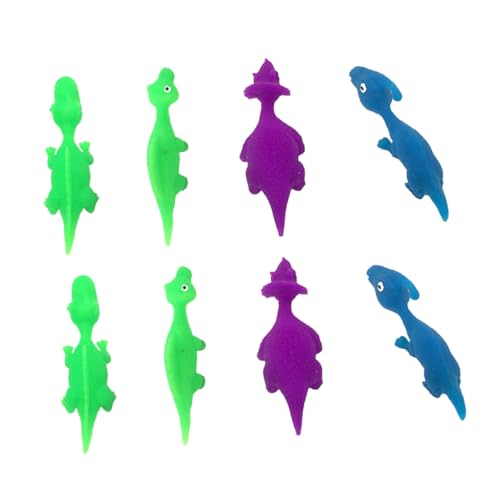 KONTONTY 8Stücke Dinosaurier Finger Dehnbares Dekompressionsspielzeug aus TPR Lustige Schleuder für Zufällige Farben für Partys und KONTONTY 8Stücke Dinosaurier Finger Dehnbares Dekompressionsspielzeug aus TPR Lustige Schleuder für Zufällige Farben für Partys und von KONTONTY