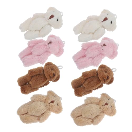 KONTONTY 8Stücke Mini Plüschbären Anhänger Kleine Kuschelige Stofftiere Babyparty Dekoration DIY Schlüsselanhänger und für Besondere KONTONTY 8Stücke Mini Plüschbären Anhänger Kleine Kuschelige Stofftiere Babyparty Dekoration DIY Schlüsselanhänger und für Besondere von KONTONTY