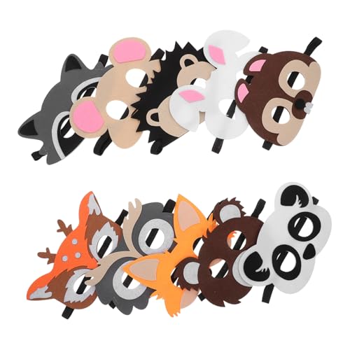 KONTONTY 8Stücke Teiliges Tier Filzmaske für Niedliche Halloween Cartoon Masken für Partys Cosplay Maskerade Wiederverwendbare Tiermasken Giraffe Hase Panda KONTONTY 8Stücke Teiliges Tier Filzmaske für Niedliche Halloween Cartoon Masken für Partys Cosplay Maskerade Wiederverwendbare Tiermasken Giraffe Hase Panda von KONTONTY