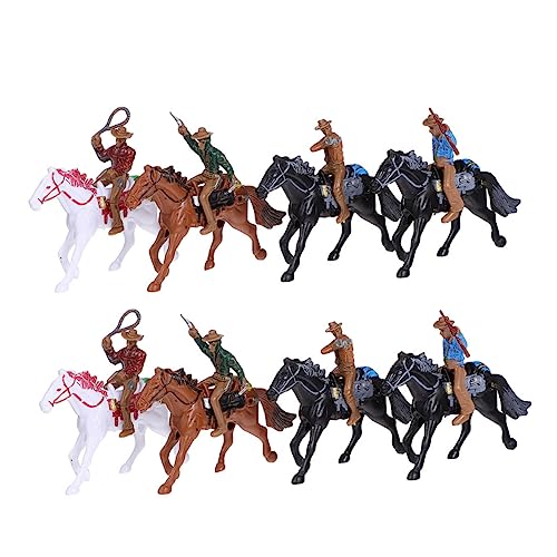 KONTONTY 8Stücke Western Cowboy Figuren Desktop Deko Für Modelleisenbahn Rollenspiele Und Kreative Gestaltung Von Szenen Leicht Für Erwachsene von KONTONTY