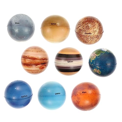 KONTONTY 9Stücke Interaktives Planetspielzeug Soft Bälle Für Kreatives Und Stressabbauendes Für Frühe Bildung Und Unterhaltung Drinnen Und Draußen von KONTONTY