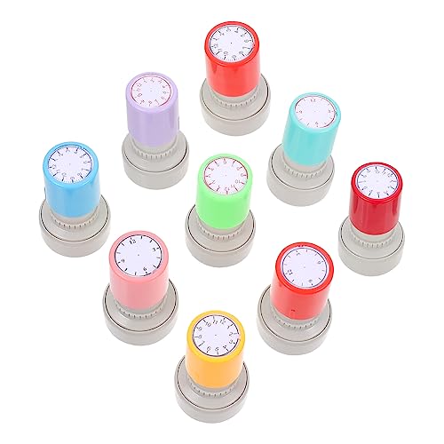 KONTONTY 9Stücke Teiliges Uhrstempel Lehrmittel für Zeitangabe mit Selbsttintendem Design für Spiele und Lernaktivitäten KONTONTY 9Stücke Teiliges Uhrstempel Lehrmittel für Zeitangabe mit Selbsttintendem Design für Spiele und Lernaktivitäten von KONTONTY