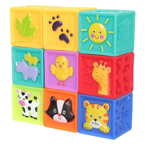 KONTONTY Baby-bausteine Babys Bausteine Bunte Stapelblöcke Spielzeug-Set Bausteine für Kleinkinder KONTONTY Baby-bausteine Babys Bausteine Bunte Stapelblöcke Spielzeug-Set Bausteine für Kleinkinder von KONTONTY