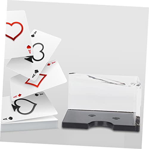 KONTONTY Acryl Spielkartenhalter mit Rutschfestem Boden Großer Kapazität und Kratzfrei Praktischer Karten Organizer für Poker Spielkarten Zuhause Büro von KONTONTY