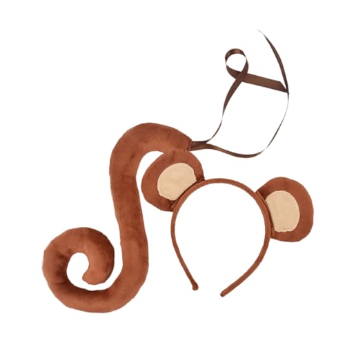KONTONTY Affenkostüm Set mit Kopfband und Tierverkleidung für Partys Karneval und Cosplay Teiliges Zubehör für Erwachsene für Bühnenaufführungen und Tier Themenfestivals KONTONTY Affenkostüm Set mit Kopfband und Tierverkleidung für Partys Karneval und Cosplay Teiliges Zubehör für Erwachsene für Bühnenaufführungen und Tier Themenfestivals von KONTONTY
