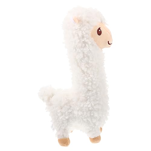 KONTONTY Alpaka-Puppe Kuscheltier für tierische bescherung kindergeschenk Valentinstag Plüsch Plüschtiere Partygeschenk Festivalgeschenk PP Baumwolle Weiß von KONTONTY
