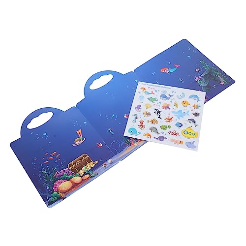 KONTONTY Aufkleberbuch Meerestiere Vinyl Karikatur lustig Hai Kleinkinder Tierisches Stickerbuch Meerjungfrauen-Stickerbuch wiederholtes Stickerbuch Childrens Sticker Books Papier KONTONTY Aufkleberbuch Meerestiere Vinyl Karikatur lustig Hai Kleinkinder Tierisches Stickerbuch Meerjungfrauen-Stickerbuch wiederholtes Stickerbuch Childrens Sticker Books Papier von KONTONTY