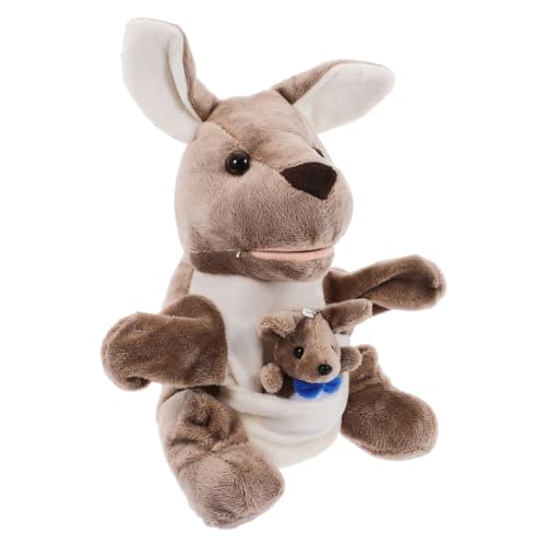 KONTONTY Ausgestopfte Tierhandpuppe Panda Dinosaurier Hund Giraffe Einhorn Schwein Husky Tierpuppe Puppe Plüschfrosch Handpuppe Süße Geschichtenerzählpuppe Blau Pp von KONTONTY