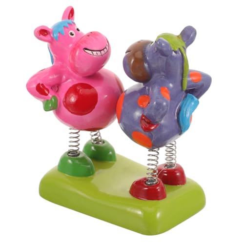 KONTONTY Auto Armaturenbrett Dekoration Desktop Mini Schüttelspielzeug Cartoon Kuh Für Zuhause von KONTONTY