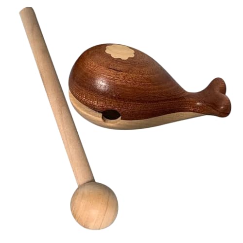 KONTONTY Autoschmuck Rhythmusblock aus Holz Rhythmusinstrument aus Holz Instrumentenverzierungen -Instrumente Percussion-Holzblock Schläfenblock mit Hammer Musikinstrumente hölzern von KONTONTY