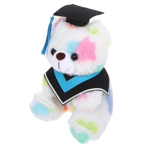 KONTONTY Bachelor-Abschlusspuppe bär Exquisite Bärenpuppe Kuscheltier Bär entzückender Cartoon-Bär Bärenspielzeug für den Haushalt Plüsch Blue von KONTONTY