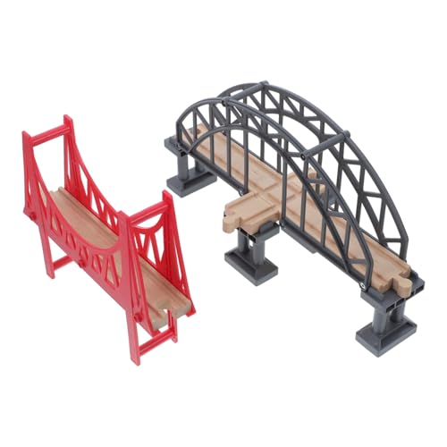 KONTONTY -Bahn-gleis Schienen Eisenbahnzubehör Hängebrücke Eisenbahntunnel Aus Holz Hölzerne Eisenbahnbrücke Kinderzug-Layout-Requisite Gleiszubehör Aus Holz Zugböcke Plastik KONTONTY -Bahn-gleis Schienen Eisenbahnzubehör Hängebrücke Eisenbahntunnel Aus Holz Hölzerne Eisenbahnbrücke Kinderzug-Layout-Requisite Gleiszubehör Aus Holz Zugböcke Plastik von KONTONTY