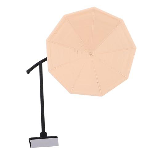 KONTONTY Balkon Sonnenschirm Spielzeugschirm Miniaturschirm Kleine Schirme Gartenschirm Mini Schirm Dekor Miniatur DIY Garten Mini Schirm Requisitenschirme Pla Weiß von KONTONTY