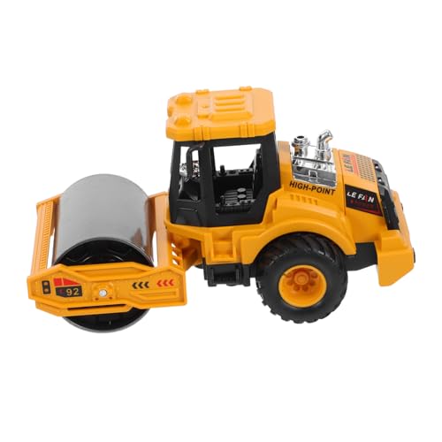 KONTONTY Baustellenfahrzeug Modell Realistische Straßenwalze Sichere Inertiebetriebene Baumaschine Kinderfreundlich Robust für Strand und Außenbereiche von KONTONTY