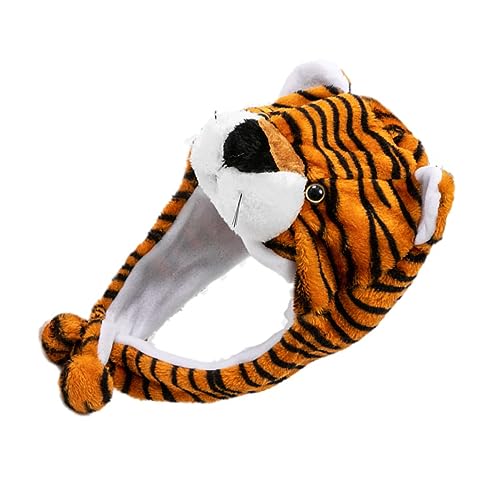 KONTONTY Bequemer Dekorativer Tigerhut für Elastische Warme Wintermütze mit Flauschigem Material Stabiler Form für Faschingskostüme und Partyzubehör für Jungen und Mädchen KONTONTY Bequemer Dekorativer Tigerhut für Elastische Warme Wintermütze mit Flauschigem Material Stabiler Form für Faschingskostüme und Partyzubehör für Jungen und Mädchen von KONTONTY