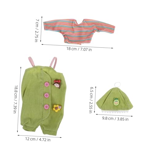 KONTONTY Bjd Puppenkleidung mit Gestreiften Latzhose Hut und Oberteil Modisches Outfit für Gelenkpuppe Geeignet für Sammler Fotografie und Display Stilvolle Mädchen und Jungenpuppe KONTONTY Bjd Puppenkleidung mit Gestreiften Latzhose Hut und Oberteil Modisches Outfit für Gelenkpuppe Geeignet für Sammler Fotografie und Display Stilvolle Mädchen und Jungenpuppe von KONTONTY
