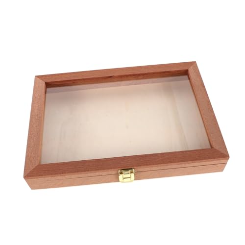 KONTONTY Box Aus Holz Aufbewahrungsbox Für Schmetterlingsproben Insektenproben Display Hellbraune Probenvitrine Schattenvitrine von KONTONTY