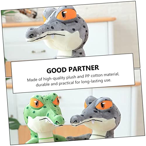 KONTONTY Cartoon Alligator Plüschtier Kuscheltier aus Weichem Plüsch mit Hochwertiger PP Baumwollfüllung Stabiles Stofftier für Erwachsene Zufällige Farbe als und Zufällige Farbe von KONTONTY