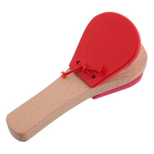 KONTONTY Castanets Single Mit Griff Holz Castanet Langgang Griff Klapper Bildungsmusikalische Percussion Instrument Kinder Zubehör KONTONTY Castanets Single Mit Griff Holz Castanet Langgang Griff Klapper Bildungsmusikalische Percussion Instrument Kinder Zubehör von KONTONTY