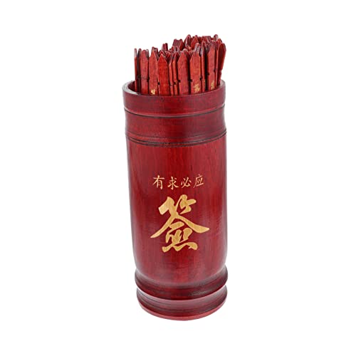 KONTONTY Chinesische Wahrsage Stäbchen Set mit Eimer für Zuhause Buddha Divinationsspiel für Jung und Alt Tragbar und Kompakt für Tempel und Besondere Anlässe KONTONTY Chinesische Wahrsage Stäbchen Set mit Eimer für Zuhause Buddha Divinationsspiel für Jung und Alt Tragbar und Kompakt für Tempel und Besondere Anlässe von KONTONTY