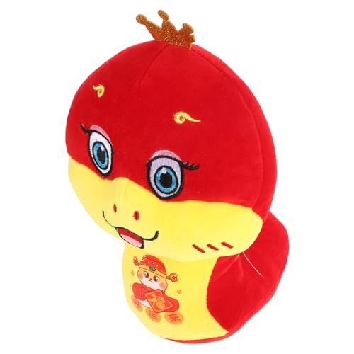 KONTONTY Chinesisches Neujahr Plüschschlange Kuscheltier Weiches Stofftier Jahr der Schlange Symbolisches Design Rotes Maskottchen Flauschiges Tier KONTONTY Chinesisches Neujahr Plüschschlange Kuscheltier Weiches Stofftier Jahr der Schlange Symbolisches Design Rotes Maskottchen Flauschiges Tier von KONTONTY