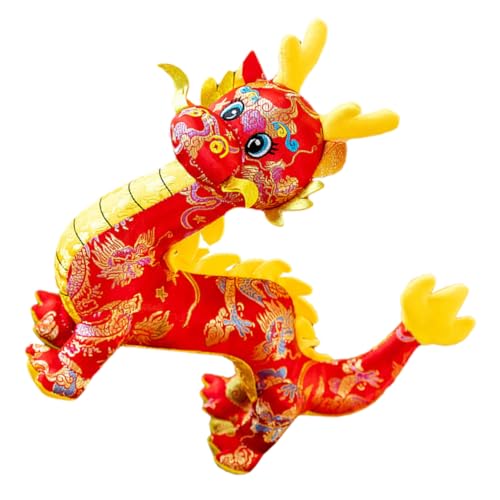 KONTONTY Chinesisches Neujahrs Maskottchen Kuscheltier für Freunde und Familie Dekoration für Frühlingsfest Niedliches Dragon Stuffed Doll KONTONTY Chinesisches Neujahrs Maskottchen Kuscheltier für Freunde und Familie Dekoration für Frühlingsfest Niedliches Dragon Stuffed Doll von KONTONTY