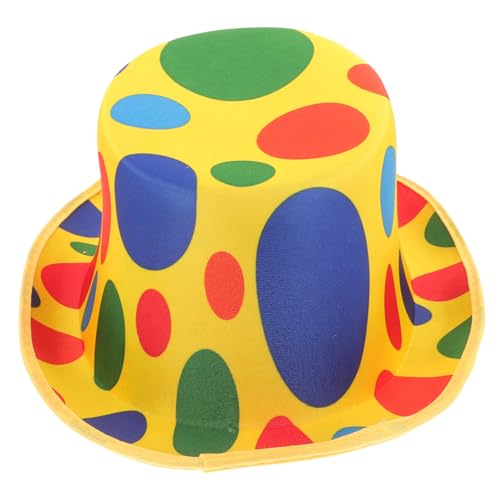 KONTONTY Clown Hut aus Langlebigem Vliesstoff Einheitsgröße für Erwachsene Robust und Farbbeständig für Fasching Kostümparty Bühnenauftritte und Lustige Verkleidungen KONTONTY Clown Hut aus Langlebigem Vliesstoff Einheitsgröße für Erwachsene Robust und Farbbeständig für Fasching Kostümparty Bühnenauftritte und Lustige Verkleidungen von KONTONTY