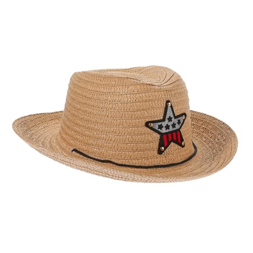 KONTONTY Cowboyhut für kindermütze kappe Sonnenschutzhut Westernhut Sommerhut Strand Pelzmütze Partydekorationen Tea-Party-Hüte Stroh Khaki KONTONTY Cowboyhut für kindermütze kappe Sonnenschutzhut Westernhut Sommerhut Strand Pelzmütze Partydekorationen Tea-Party-Hüte Stroh Khaki von KONTONTY