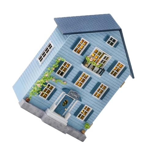 KONTONTY DIY Holz Miniatur Puppenhaus Bausatz mit Möbeln Stabiles Holzhaus Modell für Jugendliche Kreatives Weihnachtsdeko Handwerkliches Bastelerlebnis KONTONTY DIY Holz Miniatur Puppenhaus Bausatz mit Möbeln Stabiles Holzhaus Modell für Jugendliche Kreatives Weihnachtsdeko Handwerkliches Bastelerlebnis von KONTONTY