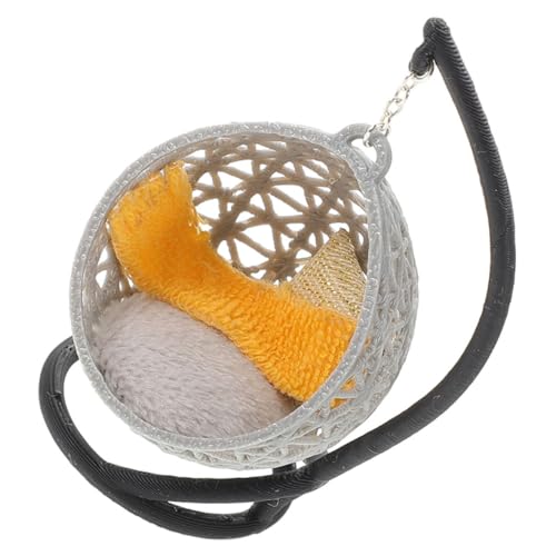 KONTONTY DIY Miniatur Swingstuhl für Puppenhaus Interaktives Zubehör für Architekturmodelle Dekorative Ornamente und Mehr Realistisches Design Schwingende Funktion Vielseitig Einsetzbar von KONTONTY
