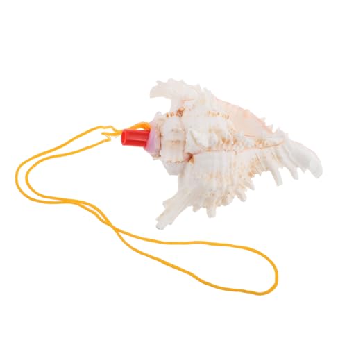 KONTONTY Dekorative Conch Whistle Conch Shell Horn Zum Blasen Einzigartiger Muschelpfeife Mit Lanyard Natürlicher Conch Shell Whistle Orament von KONTONTY