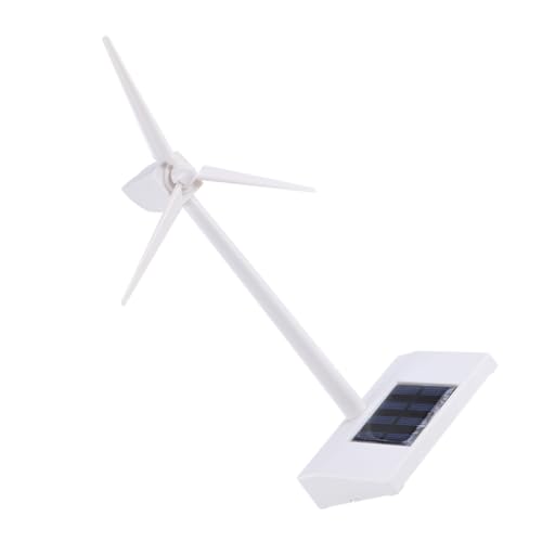 KONTONTY Desktop-Turbinenmodell Auto Solar- Miniatur Combo Motor Gadgets Modell Einer Windkraftanlage Windmühlen-Modell solarbetriebene Windmühlen Weiß von KONTONTY