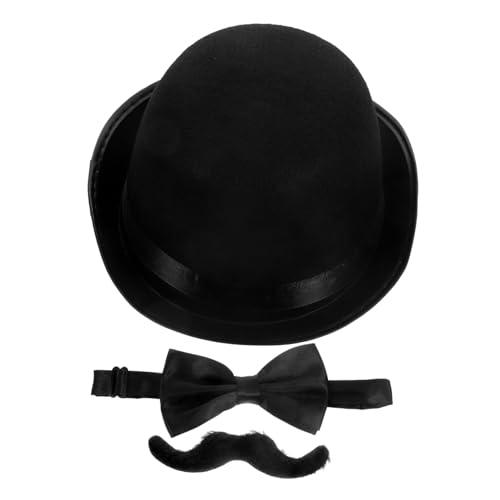 KONTONTY Detektiv Kostümset mit Schnurrbart und Fliege Langlebige Cosplay Accessoires für Fasching Halloween und Kostümpartys Geeignet für Rollenspiele und Detektivfans von KONTONTY