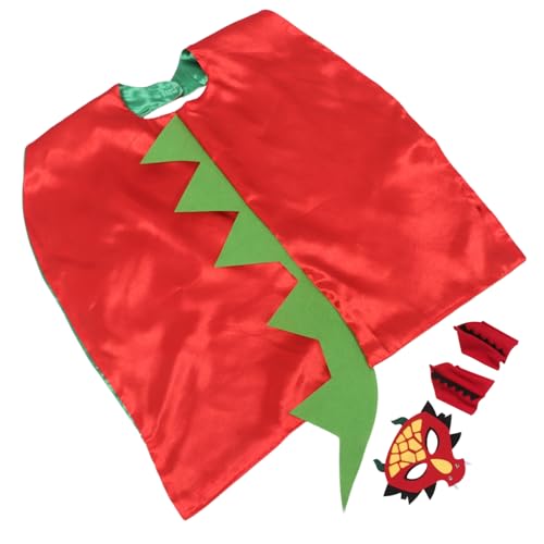 KONTONTY Dinosaurier Kostüm Halloween Umhang mit Maske und Klauen Einfach Anzuziehen Langlebiges Cosplay Cape für Rollenspiele Geburtstagsfeiern und Schulaufführungen Cartoon Dino KONTONTY Dinosaurier Kostüm Halloween Umhang mit Maske und Klauen Einfach Anzuziehen Langlebiges Cosplay Cape für Rollenspiele Geburtstagsfeiern und Schulaufführungen Cartoon Dino von KONTONTY
