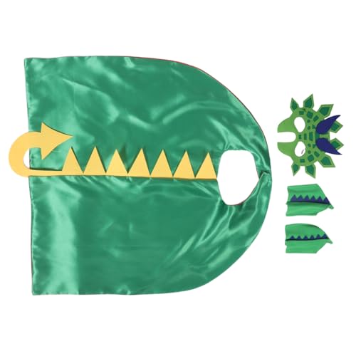 KONTONTY Dinosaurier Kostüm mit Umhang Maske und Dino Krallen Halloween Party Cosplay Rollenspiel Zubehör Einfache Ausziehfunktion Cartoon für Jungen Mädchen KONTONTY Dinosaurier Kostüm mit Umhang Maske und Dino Krallen Halloween Party Cosplay Rollenspiel Zubehör Einfache Ausziehfunktion Cartoon für Jungen Mädchen von KONTONTY