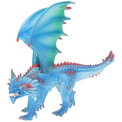 KONTONTY Dinosaurierstatue Für Spiel -Dinosaurier Krokodilpuppe Drachenspielzeug Dinosaurier- Dinosaurier Plüsch Handpuppe Roboter Blue PVC von KONTONTY