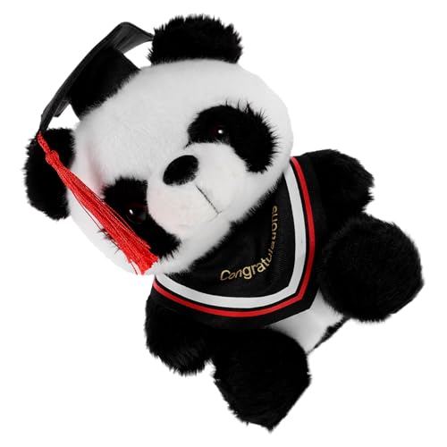 KONTONTY Doktor Panda Puppe niedliche Geschenke Panda-Umarmungskissen ausgestopfter Panda Plüschfigurenspielzeug Abschluss-Plüsch-Panda-Puppe schönes Kuscheltier Karikatur von KONTONTY