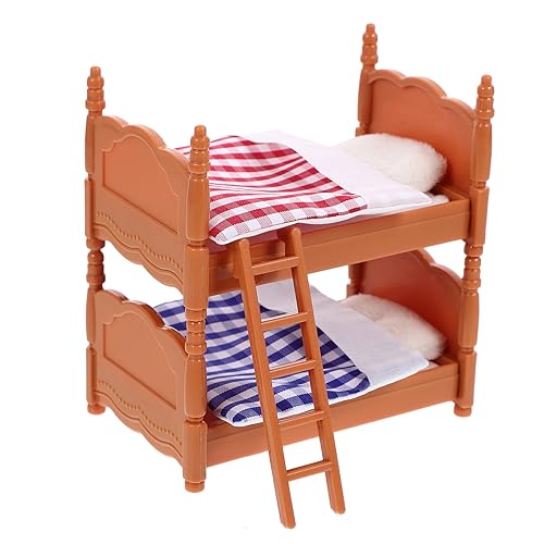 KONTONTY Doppelstockbett Modell für Puppenhaus Mini Bunk Bed Zubehör für Kreative Gestaltung von Puppenräumen und Rollenspielen Hochwertiges Puppenmöbel KONTONTY Doppelstockbett Modell für Puppenhaus Mini Bunk Bed Zubehör für Kreative Gestaltung von Puppenräumen und Rollenspielen Hochwertiges Puppenmöbel von KONTONTY